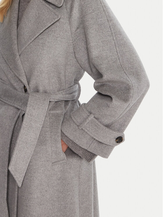 Marella Marella Cappotto di lana Tenna 2523016071 Grigio Regular Fit