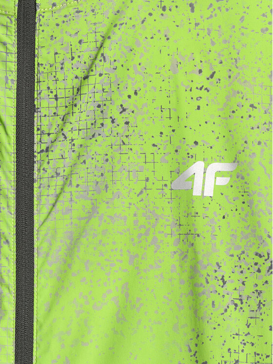 4F 4F Kurtka do biegania FLOW MOTION Khaki Regular Fit
