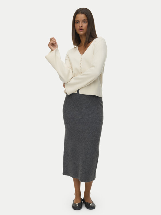 Vero Moda Vero Moda Puzdrová sukňa Brisa 10334684 Sivá Slim Fit