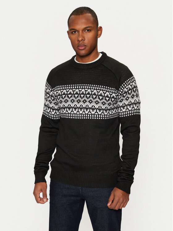 Brave Soul Brave Soul Pullover MK-517ERICKSON Schwarz Regular Fit