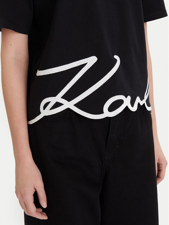 KARL LAGERFELD KARL LAGERFELD T-shirt A1W17013 Crna Relaxed Fit