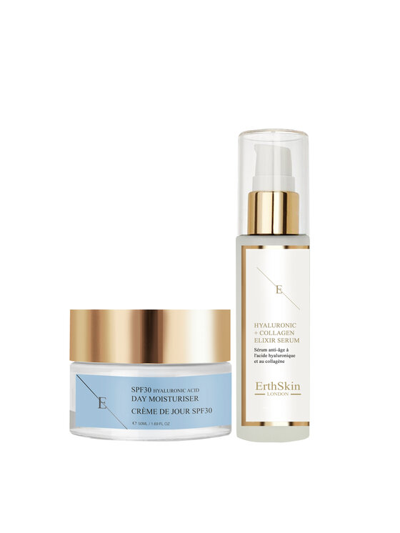 Erthskin London Erthskin London Krem na dzień z kwasem hialuronowym SPF 30 50ml + Serum z kwasem hialuronowym i kolagenem Krem na dzień