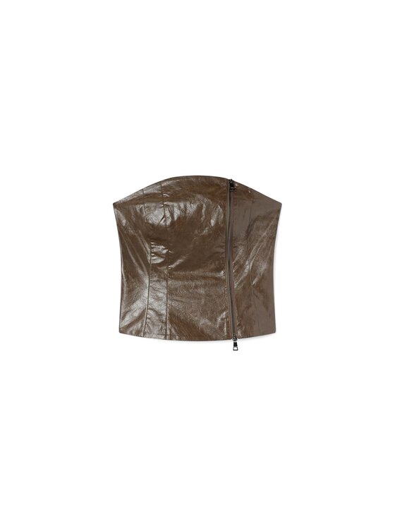 Motivi Motivi Top D098Q000616N032 Marrone Cropp Fit
