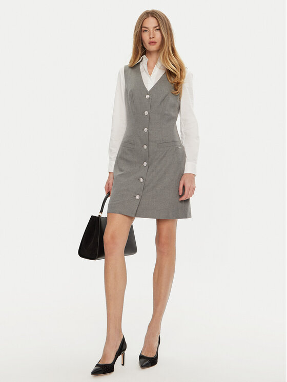 Guess Guess Φόρεμα κοκτέιλ Doris W4BK11 WGIF2 Γκρι Slim Fit
