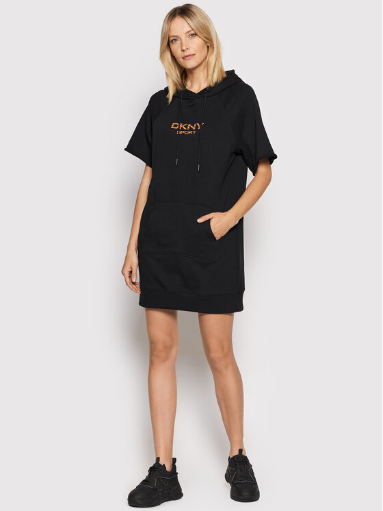 DKNY Sport DKNY Sport Трикотажна сукня DP1D4494 Чорний Regular Fit