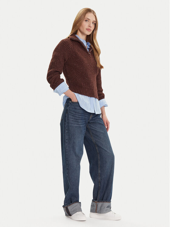 Tommy Jeans Tommy Jeans Pullover DW0DW21686 Braun Relaxed Fit