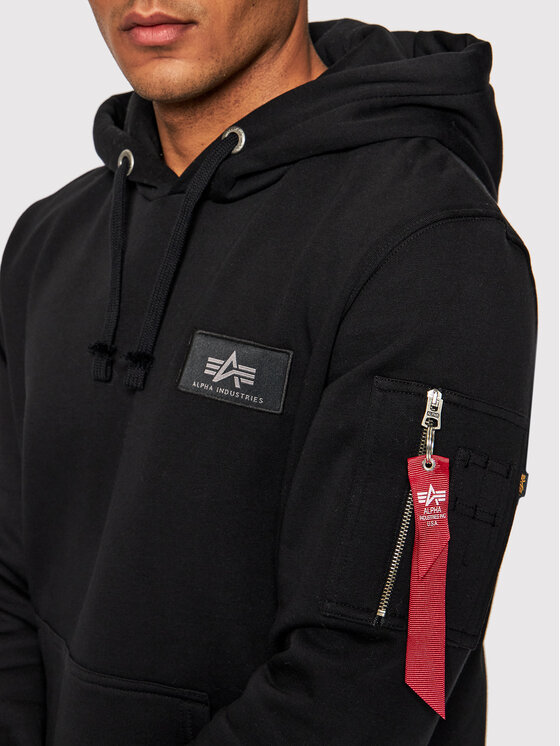 Alpha Industries Alpha Industries Bluza Back Print Como Print 178318CP Czarny Regular Fit