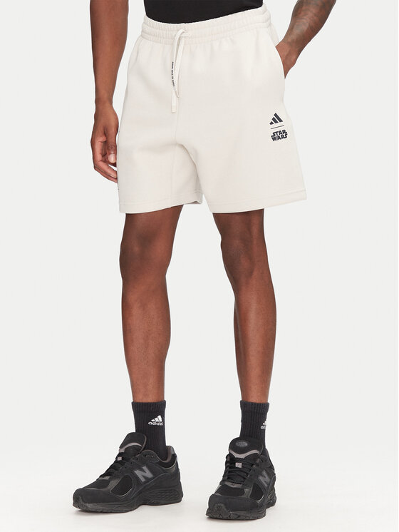 adidas Športové kraťasy Star Wars The Mandalorian JI5721 Béžová Regular Fit