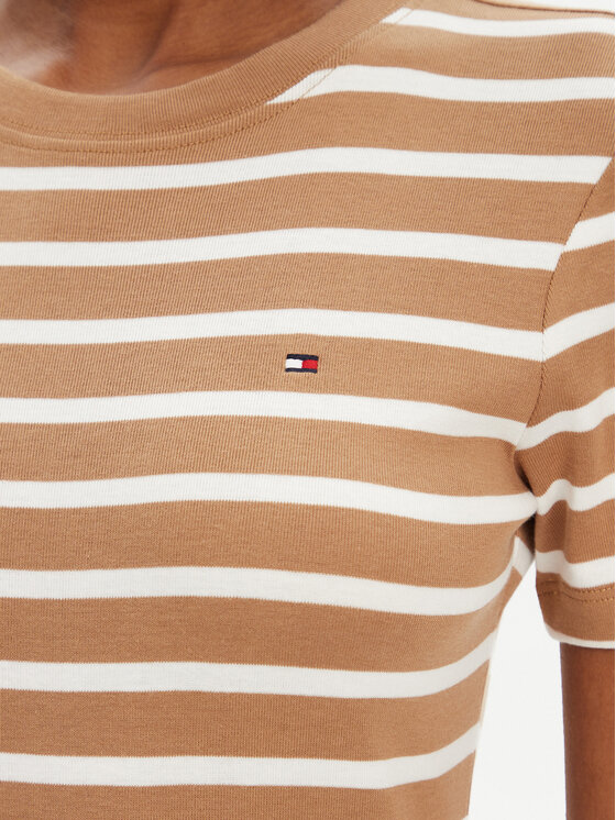 Tommy Hilfiger Tommy Hilfiger Igapäevane kleit New Cody WW0WW42721 Beež Slim Fit