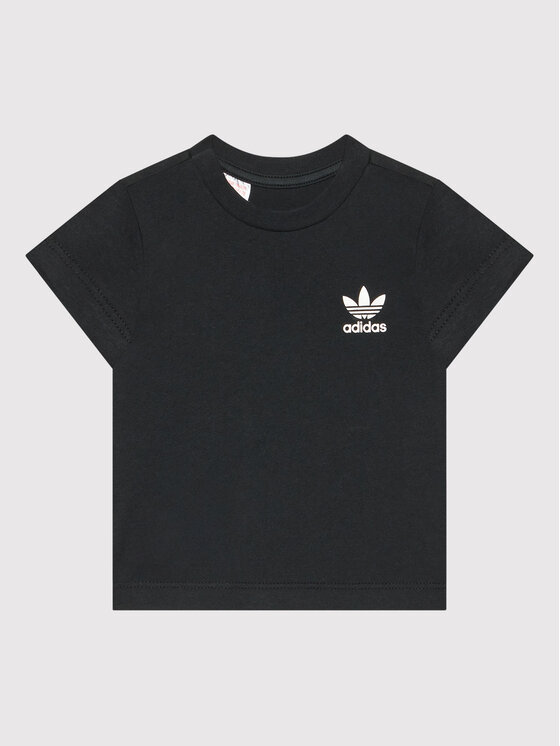 Girls black discount adidas tshirt