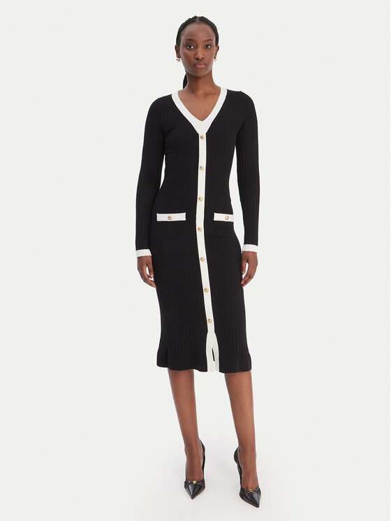 Guess Guess Trikotāžas kleita W6RK38 Z3HP2 Melns Regular Fit