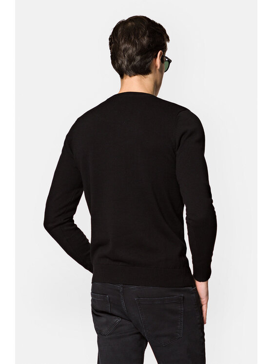 Lancerto Lancerto Sweter Jordi SW073222000071 Czarny Regular Fit
