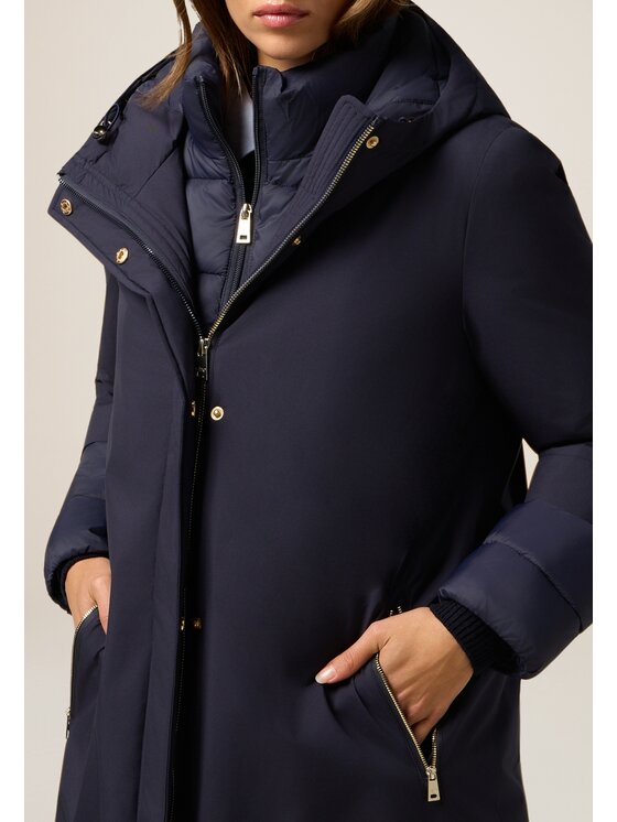 Oltre Oltre Giubbotto piumino F043R001462N034 Blu A-Line Fit