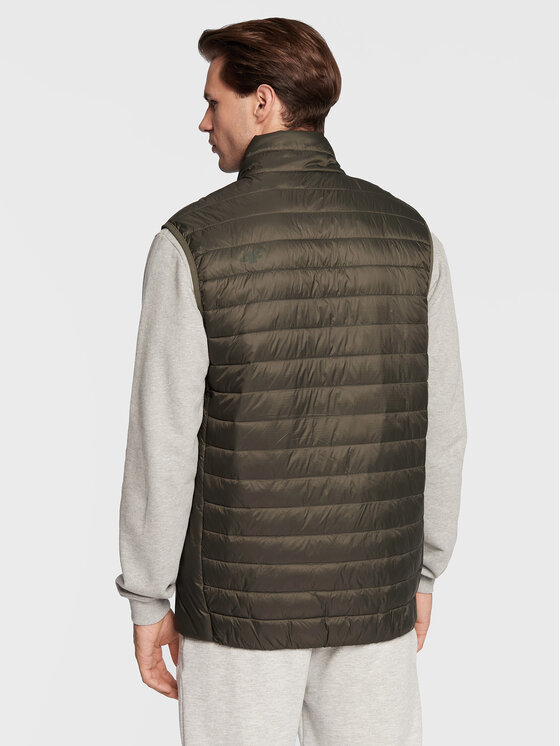 4F 4F Weste H4Z22-KUMP001 Khakifarben Regular Fit