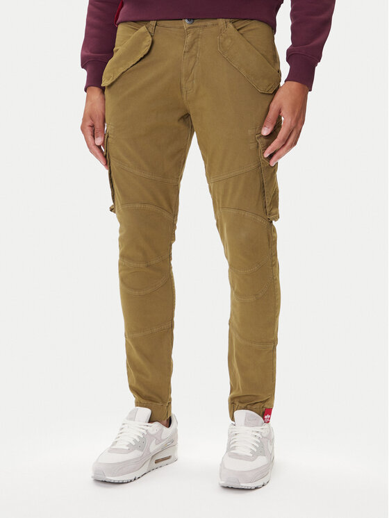Alpha Industries Alpha Industries Bavlnené nohavice AI.126215-11-32 Kaki Slim Tapered Fit