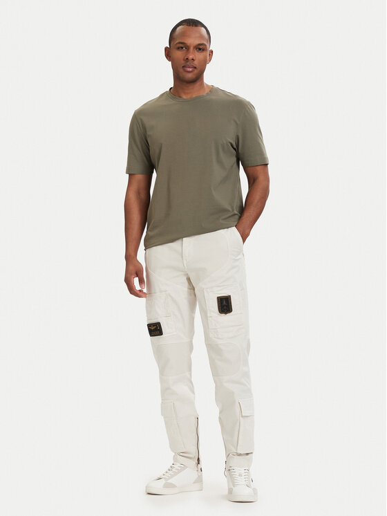 Aeronautica Militare Aeronautica Militare Cargo stiliaus kelnės Iconic Anti-G 261PA1387UCT01493 Smėlio Regular Fit