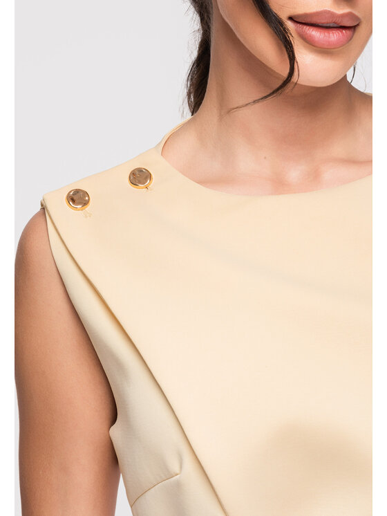 Ombre Ombre Halenka OW-TS-E0003 Žlutá Slim Fit