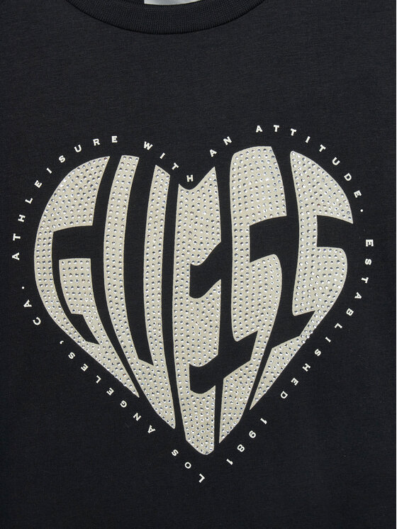 Guess Guess T-shirt J5RI46 J1314 Crna Regular Fit
