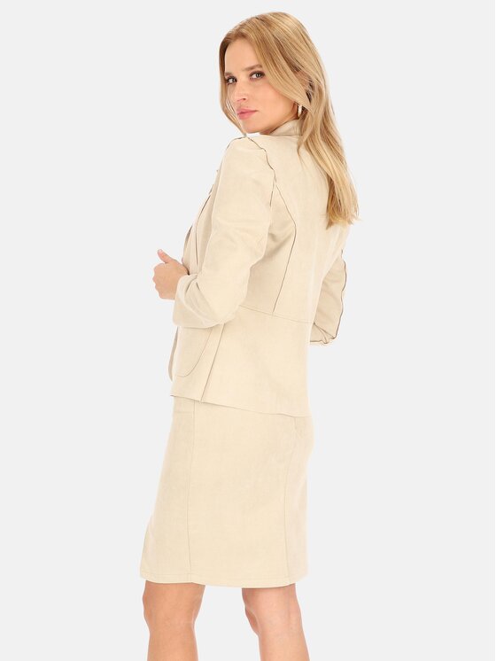 Perso Perso Prechodná bunda BLE241015F Béžová Regular Fit