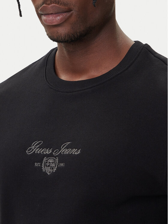 Guess Jeans Guess Jeans Sweatshirt M5BQ35 K9V31 Schwarz Slim Fit