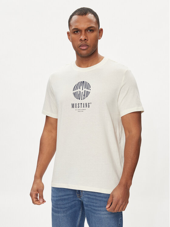 Mustang Mustang T-Shirt Austin 1014951 Λευκό Regular Fit