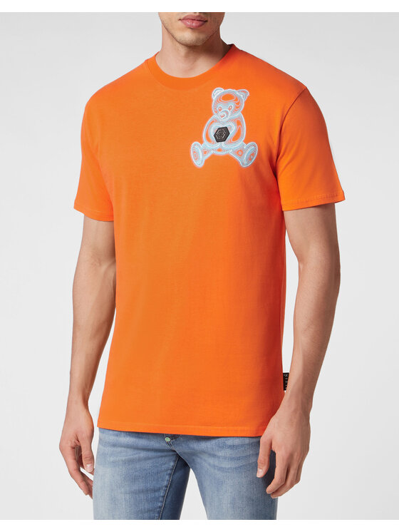 PHILIPP PLEIN PHILIPP PLEIN T-Shirt 1389 Pomarańczowy Regular Fit