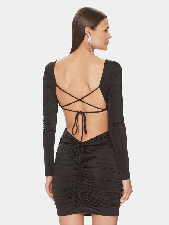 Guess Guess Koktel haljina Alexia W4GK75 KBAC2 Crna Slim Fit