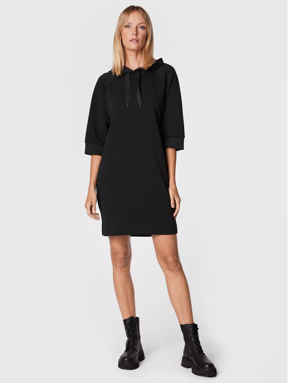 Sisley Sisley Φόρεμα υφασμάτινο 4IPRLV01T Μαύρο Regular Fit