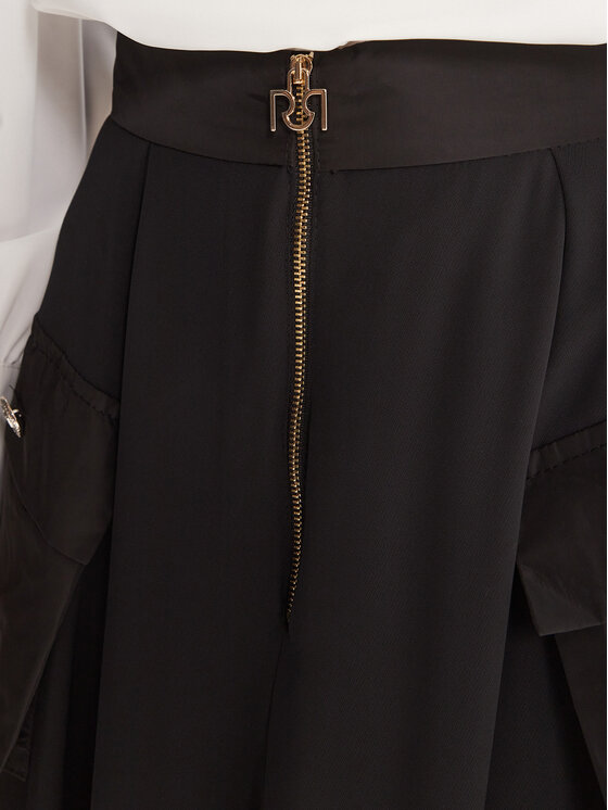 Rinascimento Rinascimento Fustă midi CFC0126183003 Negru Regular Fit