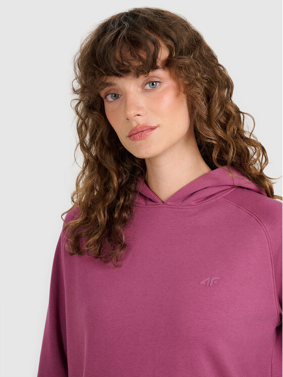 4F 4F Bluza NOS Bordowy Regular Fit