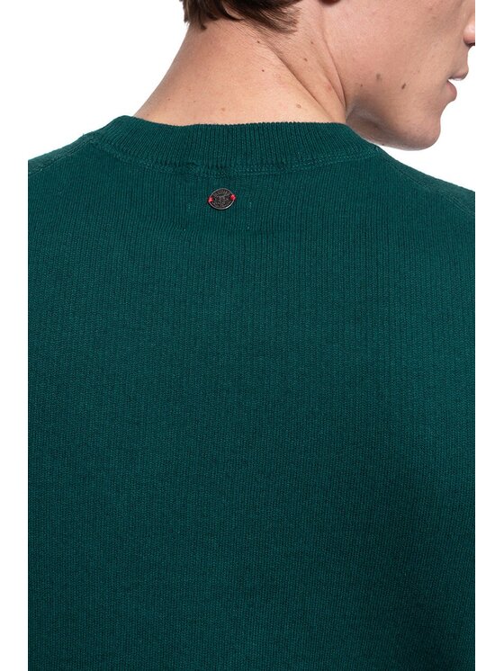 Mustang Mustang Sweter EMIL C JUMPER Zielony Regular Fit