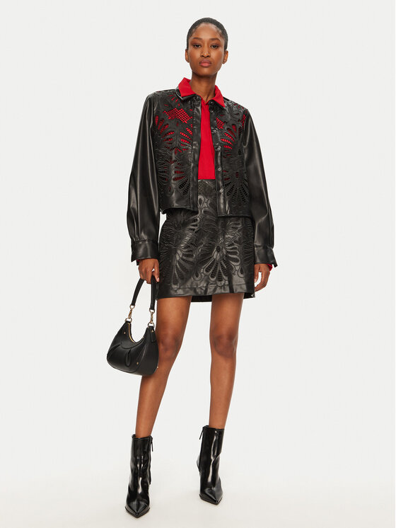 Vero Moda Vero Moda Пола от имитация на кожа Rocky 10330112 Черен Slim Fit