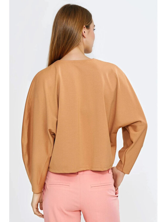 NIFE NIFE Halenka B214 Hnědá Oversize