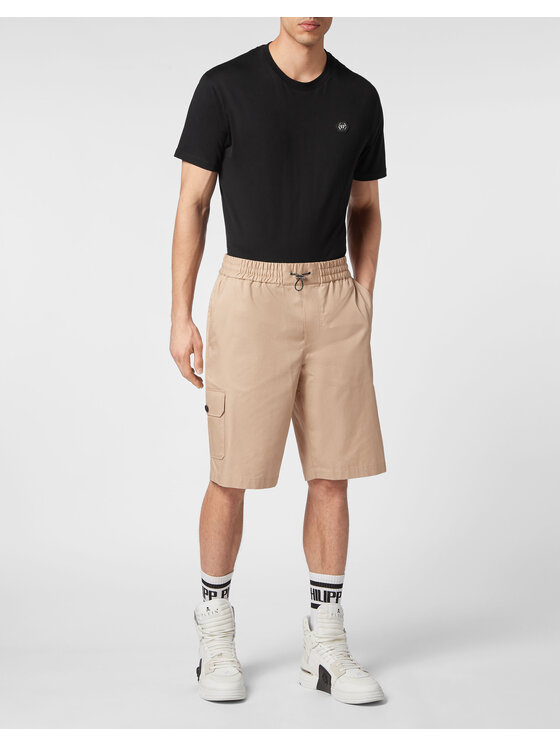 PHILIPP PLEIN PHILIPP PLEIN Szorty materiałowe 2673 Beżowy Regular Fit