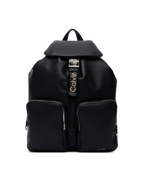Calvin Klein Calvin Klein Zaino Weebbing Strap Flap Backpack LV04F3645G Nero