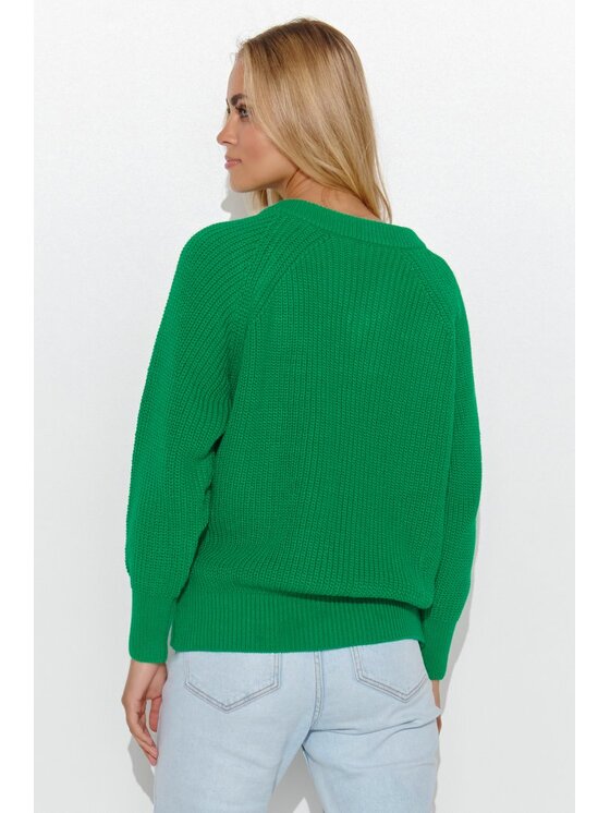 Makadamia Makadamia Sweter S140 Zielony Regular Fit