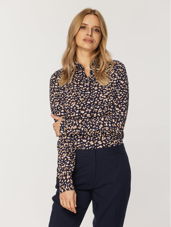 Willsoor Willsoor Koszula 61403 Granatowy Regular Fit