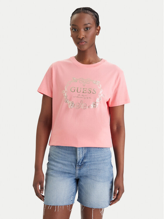 Guess Guess Longsleeve E6GI00 I3Z14 Różowy Regular Fit