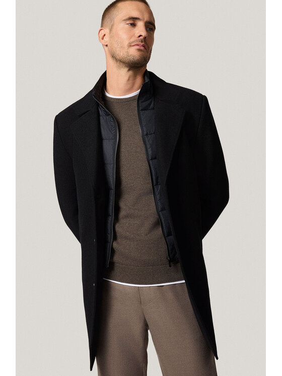 Próchnik Próchnik Płaszcz PM4 PC073225000021 Czarny Regular Fit