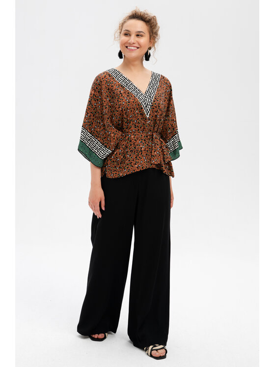 blue shadow blue shadow Bluzka Kidi Brązowy Regular Fit