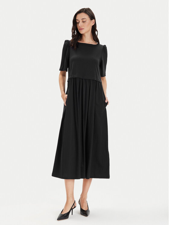 Weekend Max Mara Weekend Max Mara Kasdieninė suknelė Snack 2415621062 Juoda Regular Fit