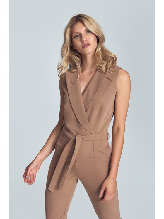 FIGL FIGLFIGL Jumpsuit M716 Marrone Regular Fit