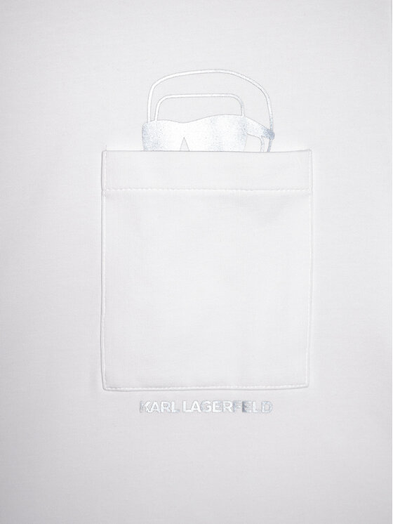 KARL LAGERFELD KARL LAGERFELD Тишърт 755047 561221 Бял Regular Fit
