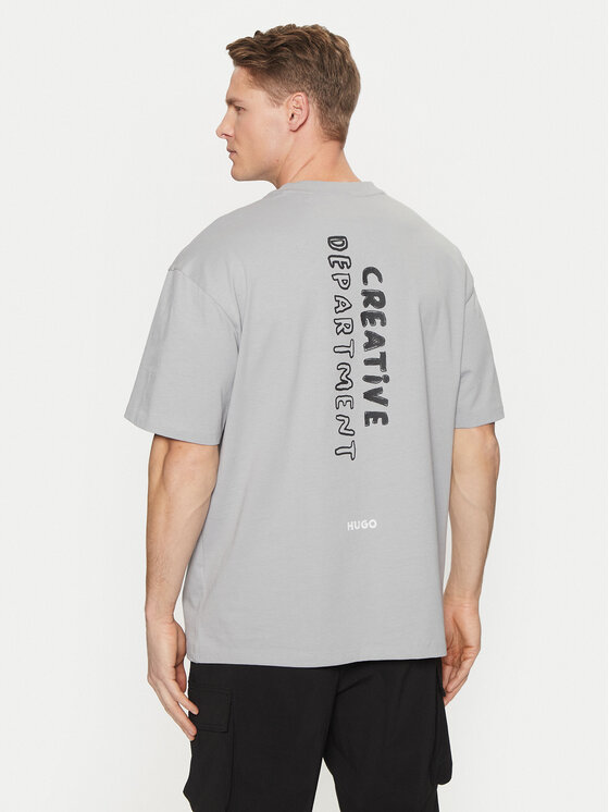 HUGO HUGO T-Shirt Nabion 50530441 Šedá Loose Fit