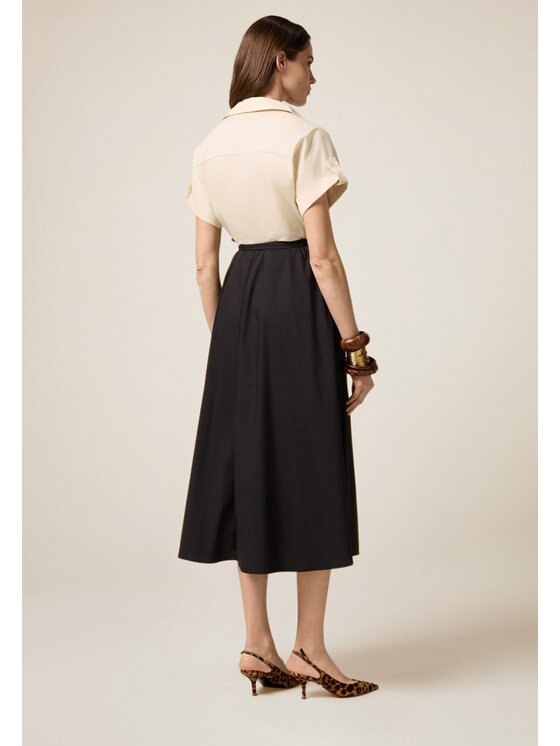 Oltre Oltre Vestito da giorno 7406J000809N0R2 Nero A-Line Fit