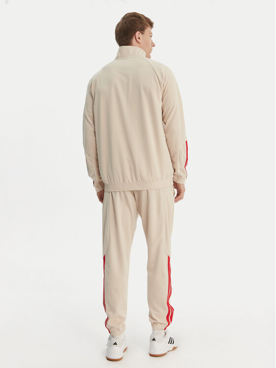 adidas adidas Trenirka Stadium 3-Stripes KB6198 Bež Slim Fit