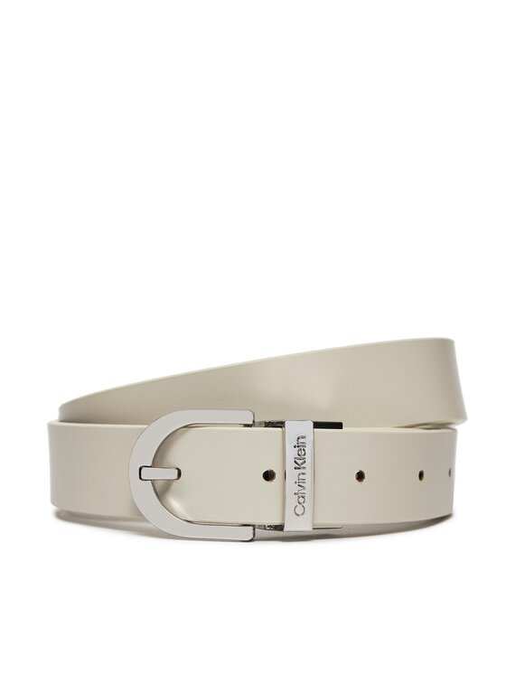 Calvin Klein Calvin Klein Cintura da donna Reversible Round Buckle Belt 2.5 K60K611900 Écru