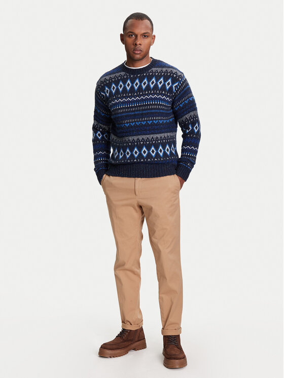 United Colors Of Benetton United Colors Of Benetton Πουλόβερ 1137K107V Μπλε Regular Fit