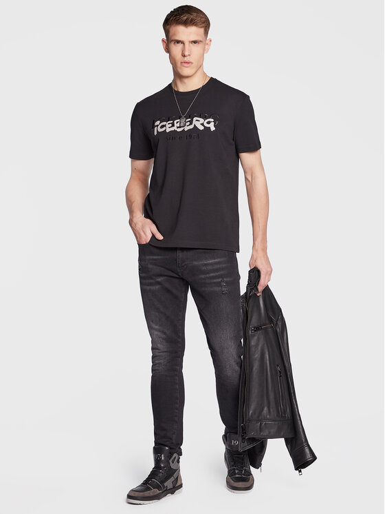 T-shirt 23EI1P0F0276307 Nero Regular Fit