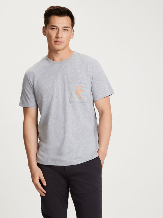 Cross Jeans Cross Jeans T-Shirt 15904-004 Szary Regular Fit
